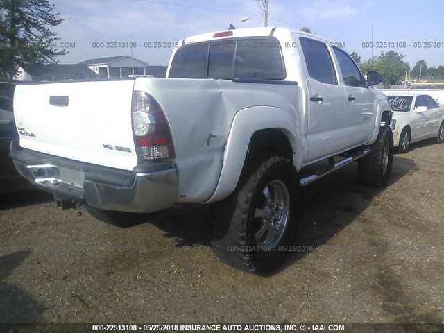 5TFLU4EN9CX048153 - 2012 TOYOTA TACOMA DOUBLE CAB WHITE photo 4