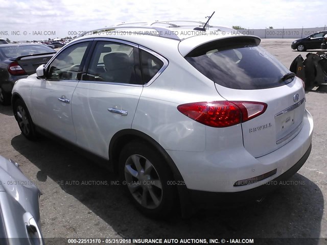 JNKAJ09E08M306277 - 2008 INFINITI EX35 JOURNEY WHITE photo 3