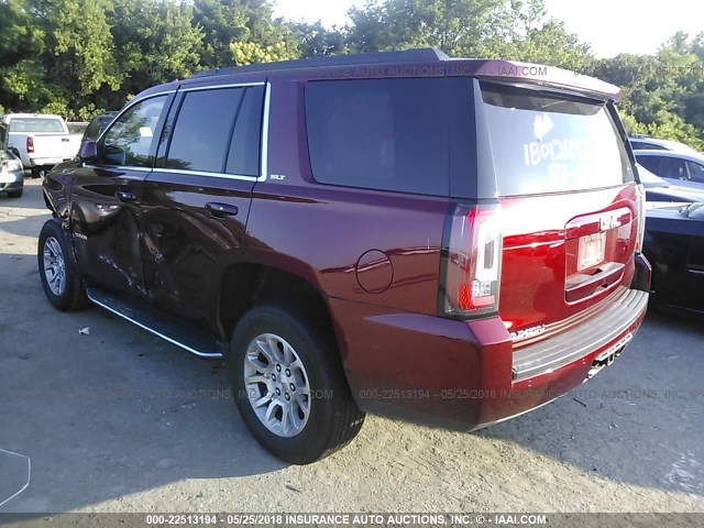 1GKS2BKC0JR196030 - 2018 GMC YUKON SLT MAROON photo 3