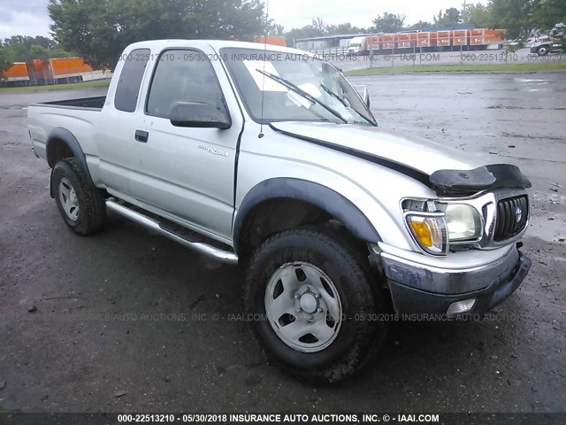 5TEWM72N94Z356825 - 2004 TOYOTA TACOMA XTRACAB SILVER photo 1