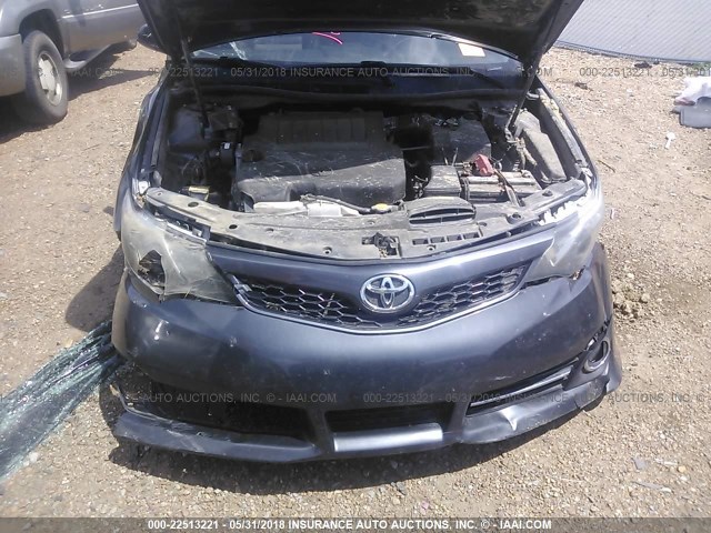 4T1BK1FK6CU015127 - 2012 TOYOTA CAMRY SE/XLE GRAY photo 10