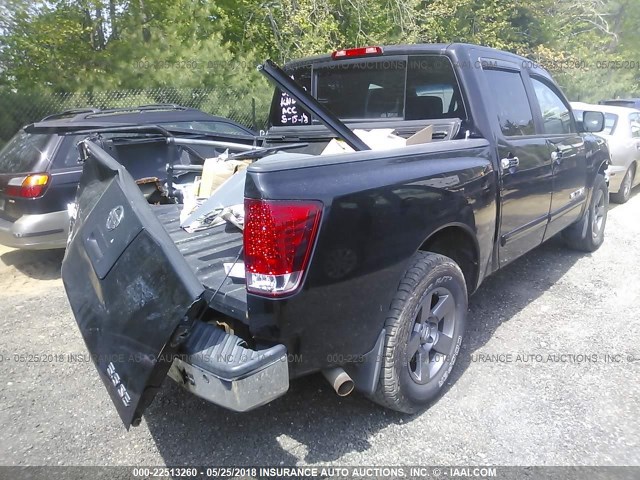 1N6AA07B15N510485 - 2005 NISSAN TITAN XE/SE/LE BLACK photo 4