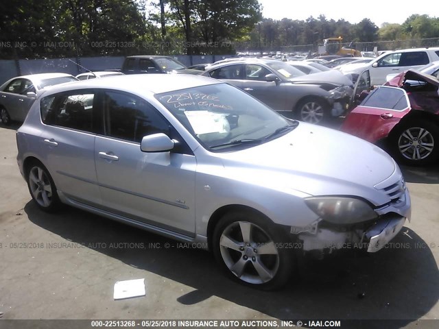 JM1BK143551319294 - 2005 MAZDA 3 HATCHBACK GRAY photo 1