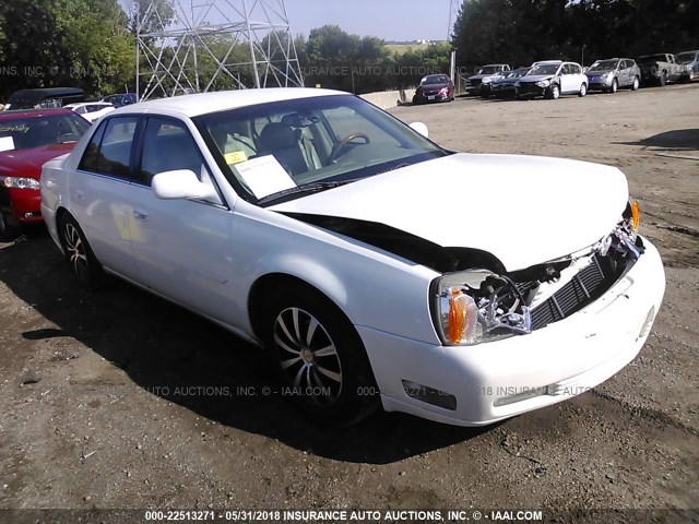 1G6KF57915U138027 - 2005 CADILLAC DEVILLE DTS WHITE photo 1