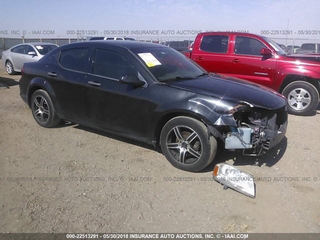 1B3BD4FB7BN523374 - 2011 DODGE AVENGER EXPRESS BLACK photo 1