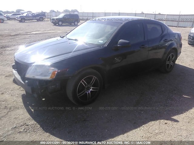 1B3BD4FB7BN523374 - 2011 DODGE AVENGER EXPRESS BLACK photo 2