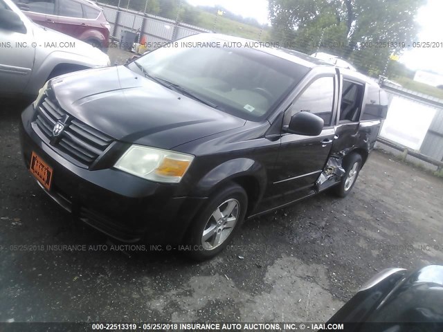 2D8HN44EX9R638200 - 2009 DODGE GRAND CARAVAN SE BLACK photo 2