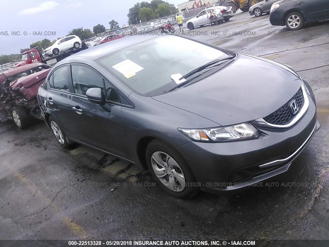 2HGFB2F54FH560998 - 2015 HONDA CIVIC LX GRAY photo 1