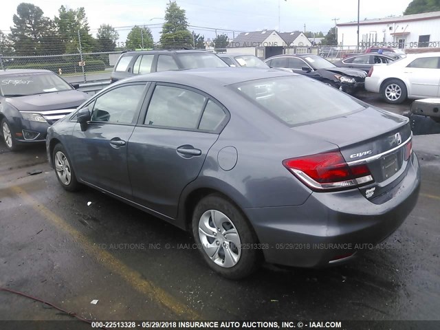 2HGFB2F54FH560998 - 2015 HONDA CIVIC LX GRAY photo 3