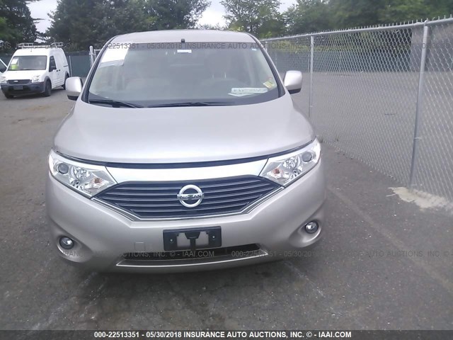 JN8AE2KP5B9006939 - 2011 NISSAN QUEST S/SV/SL/LE TAN photo 6