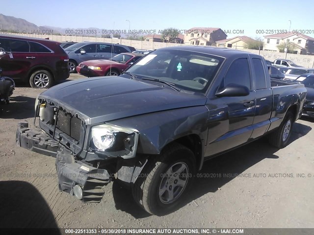 1D7HE42K87S165776 - 2007 DODGE DAKOTA SLT GRAY photo 2