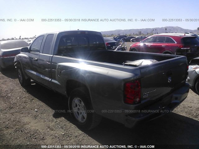 1D7HE42K87S165776 - 2007 DODGE DAKOTA SLT GRAY photo 3