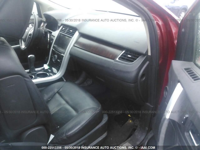 2FMDK4KC3BBB26215 - 2011 FORD EDGE LIMITED RED photo 5