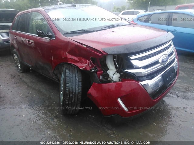 2FMDK4KC3BBB26215 - 2011 FORD EDGE LIMITED RED photo 6