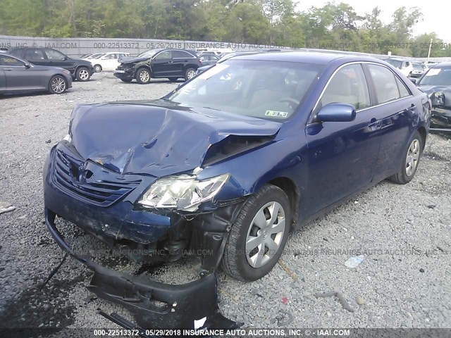 4T1BE46K07U015350 - 2007 TOYOTA CAMRY NEW GENERAT CE/LE/XLE/SE BLUE photo 2