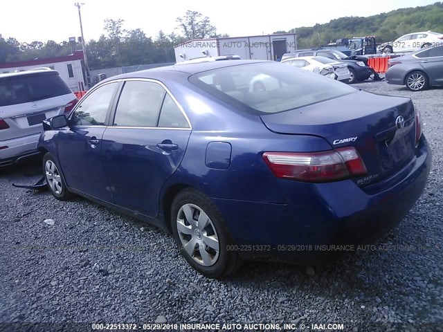 4T1BE46K07U015350 - 2007 TOYOTA CAMRY NEW GENERAT CE/LE/XLE/SE BLUE photo 3