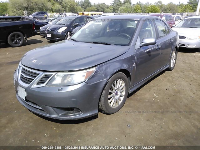 YS3FB49Y381014428 - 2008 SAAB 9-3 2.0T GRAY photo 2