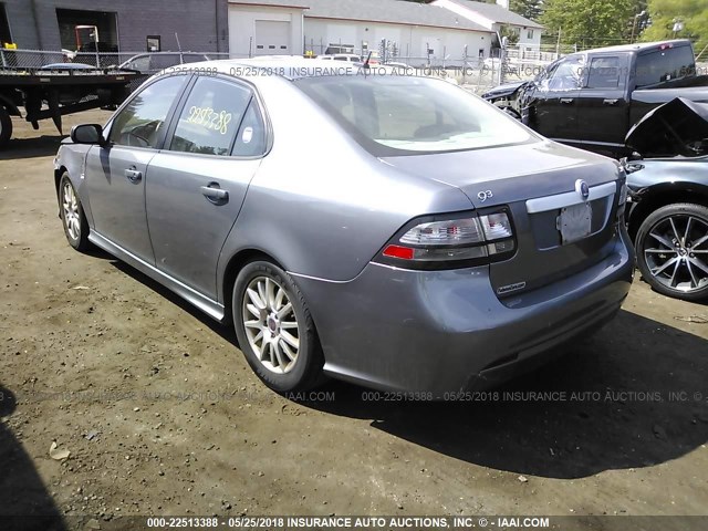 YS3FB49Y381014428 - 2008 SAAB 9-3 2.0T GRAY photo 3