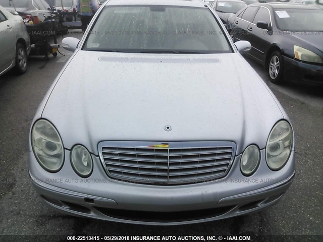 WDBUF26J76A982820 - 2006 MERCEDES-BENZ E 320 CDI SILVER photo 6