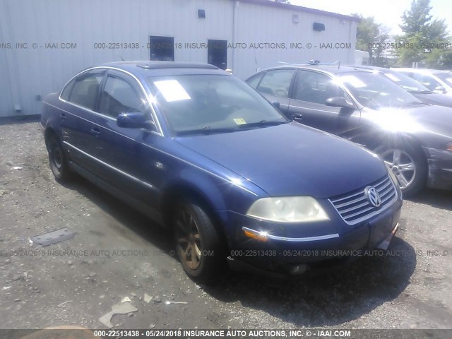 WVWPD63BX4P053241 - 2004 VOLKSWAGEN PASSAT GLS BLUE photo 1