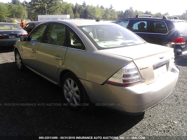 1FAHP25W78G150901 - 2008 FORD TAURUS LIMITED GOLD photo 3