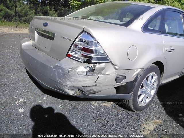 1FAHP25W78G150901 - 2008 FORD TAURUS LIMITED GOLD photo 6