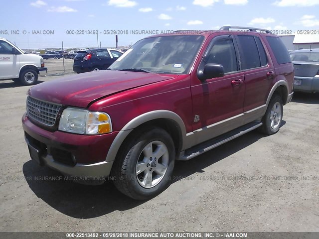 1FMDU64K93UB44532 - 2003 FORD EXPLORER EDDIE BAUER RED photo 2