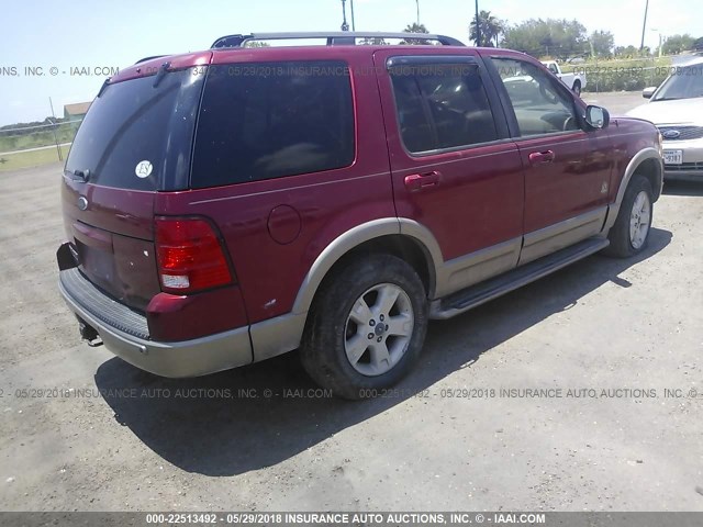 1FMDU64K93UB44532 - 2003 FORD EXPLORER EDDIE BAUER RED photo 4