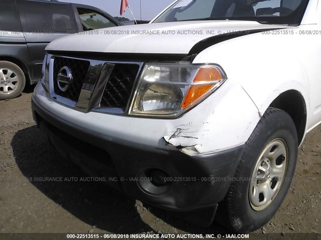 1N6BD06T17C411668 - 2007 NISSAN FRONTIER KING CAB XE WHITE photo 6