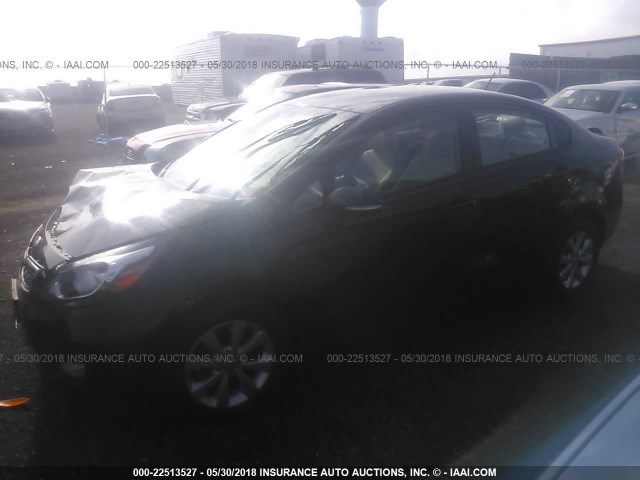 KNADN4A30D6243004 - 2013 KIA RIO EX/SX BLACK photo 2