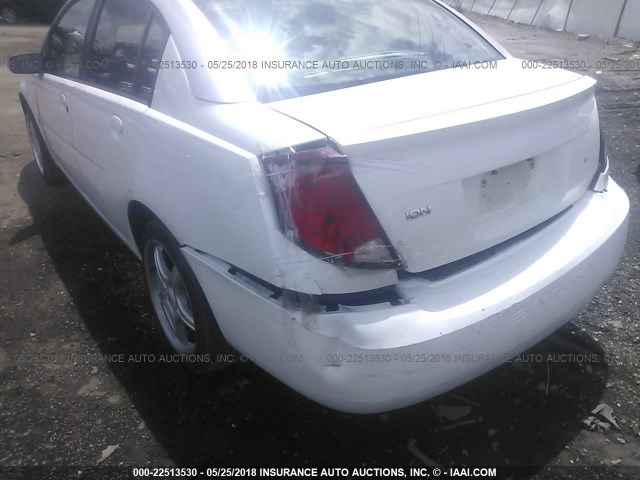 1G8AJ52F43Z100659 - 2003 SATURN ION LEVEL 2 WHITE photo 6