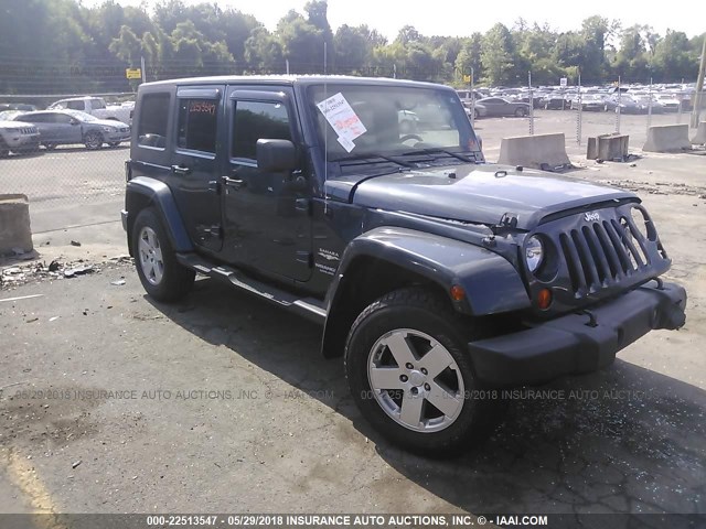 1J4GA591X7L220298 - 2007 JEEP WRANGLER SAHARA BLUE photo 1