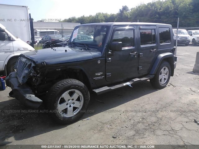 1J4GA591X7L220298 - 2007 JEEP WRANGLER SAHARA BLUE photo 2