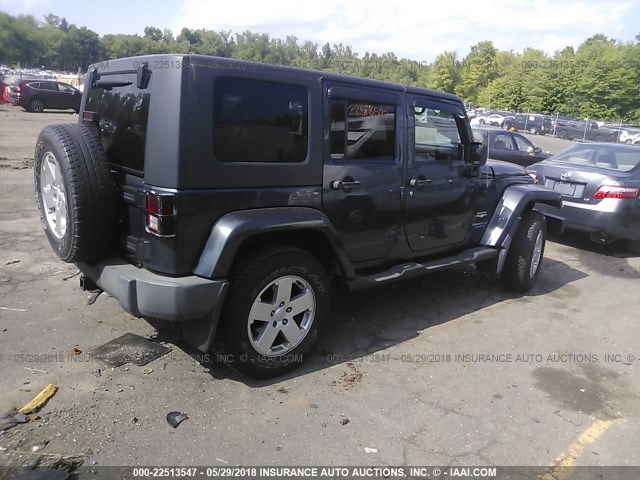 1J4GA591X7L220298 - 2007 JEEP WRANGLER SAHARA BLUE photo 4