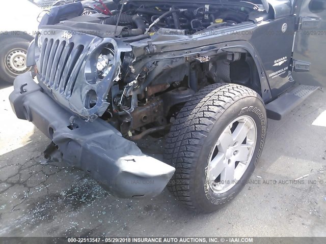 1J4GA591X7L220298 - 2007 JEEP WRANGLER SAHARA BLUE photo 6