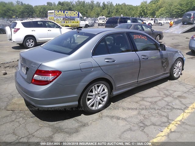 WDDGF81XX8F187883 - 2008 MERCEDES-BENZ C 300 4MATIC GRAY photo 4