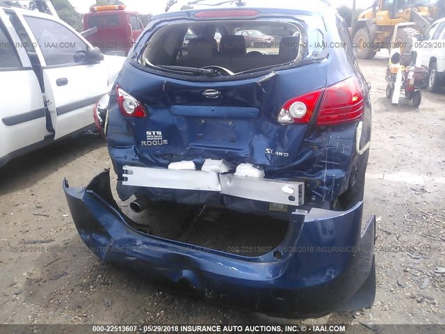 JN8AS58V98W128326 - 2008 NISSAN ROGUE S/SL BLUE photo 6