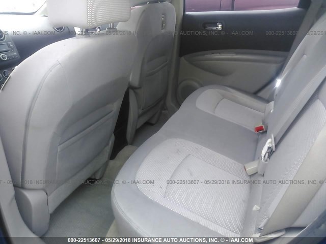 JN8AS58V98W128326 - 2008 NISSAN ROGUE S/SL BLUE photo 8