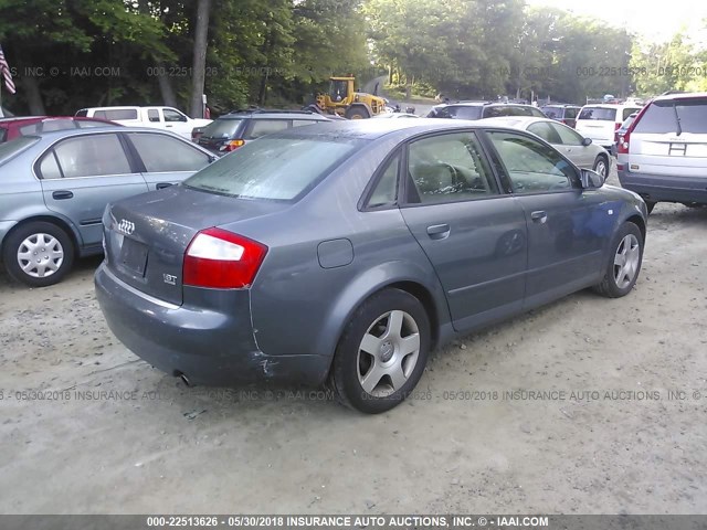 WAULC68E63A133106 - 2003 AUDI A4 1.8T QUATTRO GRAY photo 4