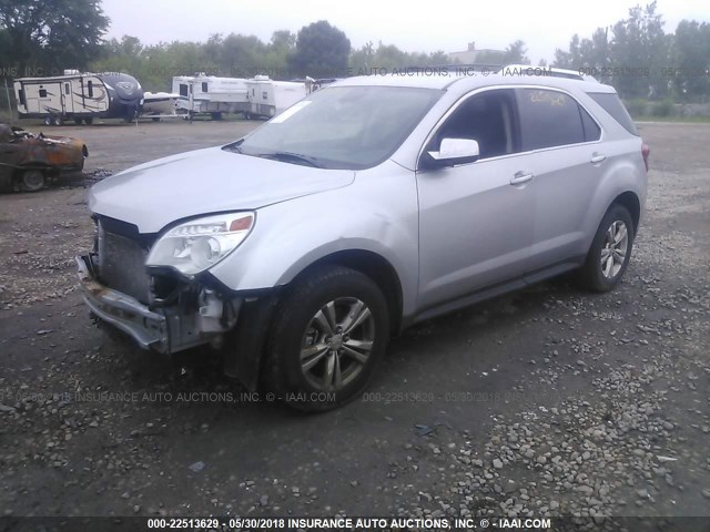 2GNFLGE57C6171359 - 2012 CHEVROLET EQUINOX LTZ SILVER photo 2