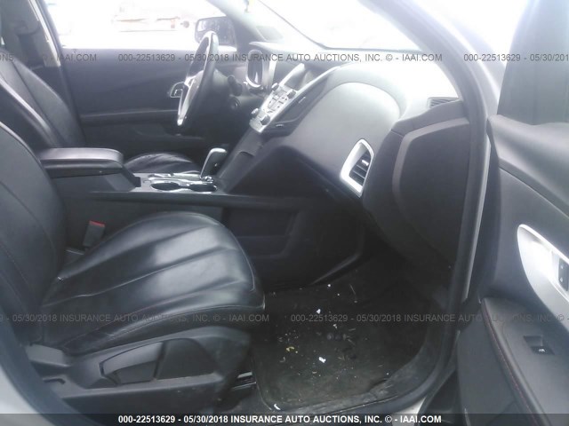 2GNFLGE57C6171359 - 2012 CHEVROLET EQUINOX LTZ SILVER photo 5