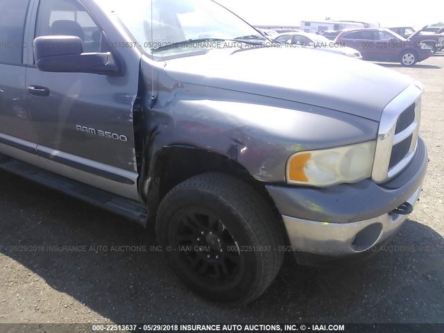 3D7LS38C75G747224 - 2005 DODGE RAM 3500 ST/SLT GRAY photo 6