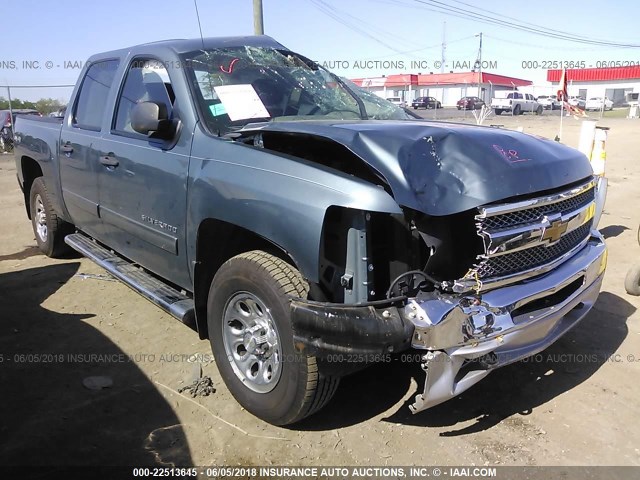 3GCPKREA6DG176857 - 2013 CHEVROLET SILVERADO K1500 LS BLUE photo 1