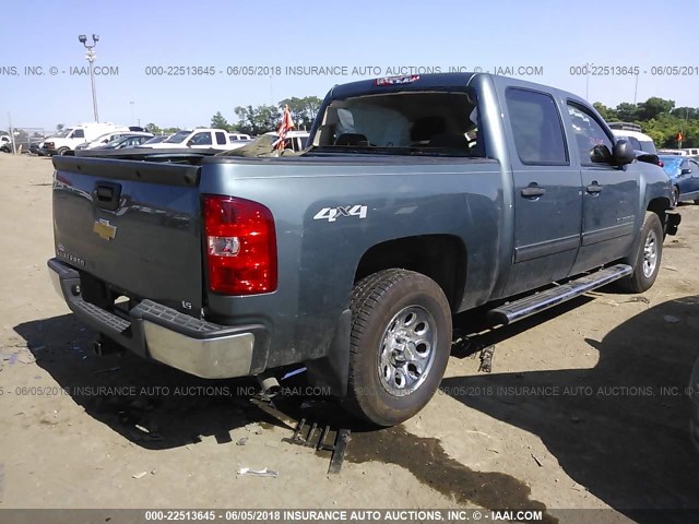 3GCPKREA6DG176857 - 2013 CHEVROLET SILVERADO K1500 LS BLUE photo 4