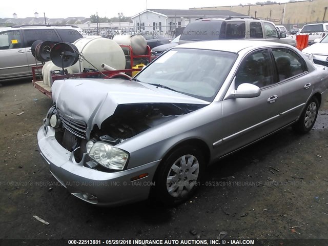 KNAGD126055422142 - 2005 KIA OPTIMA LX/EX SILVER photo 2