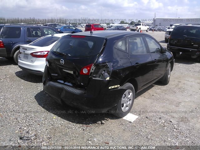 JN8AS58T78W019572 - 2008 NISSAN ROGUE S/SL BLACK photo 4