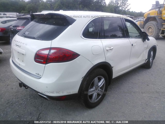 WP1AB2A21BLA54837 - 2011 PORSCHE CAYENNE S WHITE photo 4