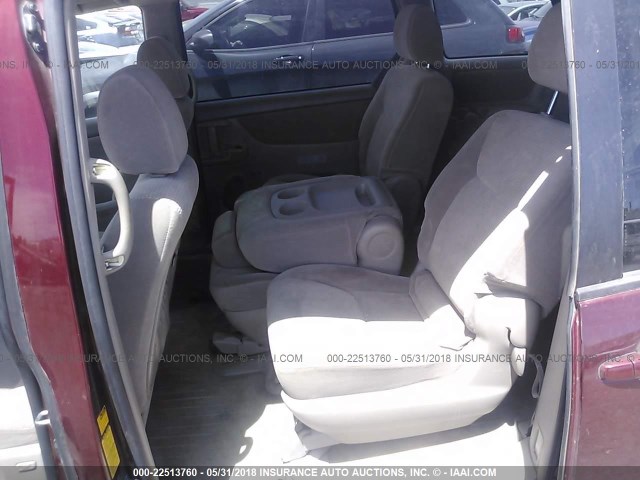 5TDZK23C99S283611 - 2009 TOYOTA SIENNA CE/LE MAROON photo 8