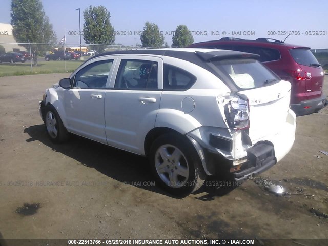 1B3HB48A89D223153 - 2009 DODGE CALIBER SXT WHITE photo 3