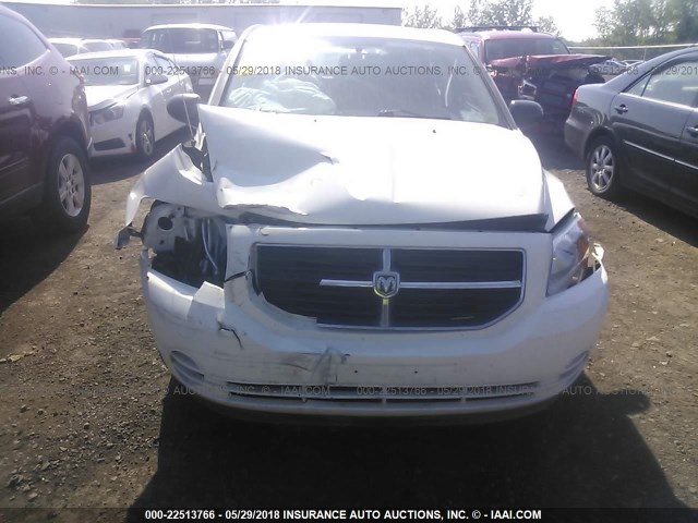 1B3HB48A89D223153 - 2009 DODGE CALIBER SXT WHITE photo 6